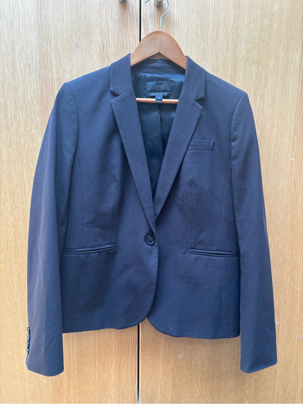 J. Crew Women's Navy One-Button Blazer